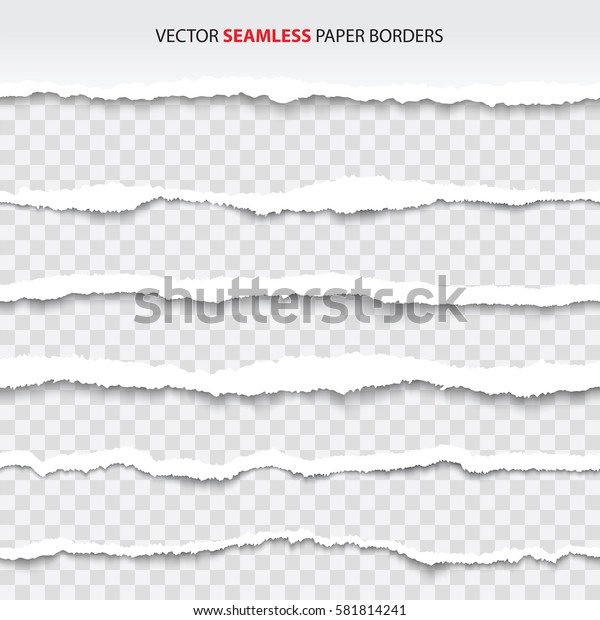 torn paper\
edges, seamless horizontally,\
vector