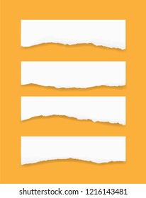 Pegue los bordes del papel. Fondo de textura de papel desgarrado con área para espacio de copia. Ilustración vectorial.