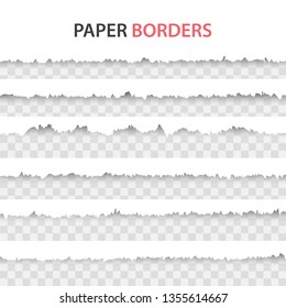 Torn paper edges vector design illustration