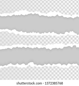 Torn paper edges, vector illustration