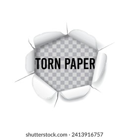 Torn paper edges, vector illustration