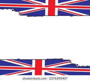 Diseño de fondo de la Inglaterra de papel desgarrado
