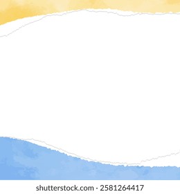 Torn paper frame, Background Material, Watercolor, Square Size