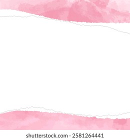 Torn paper frame, Background Material, Watercolor, Square Size