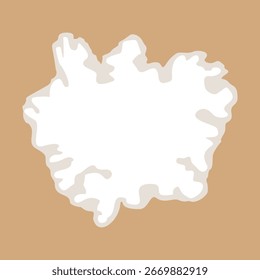 Torn Paper Frame. Ripped Cardboard Overlay