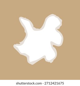 Torn Paper Frame. Ripped Cardboard Overlay