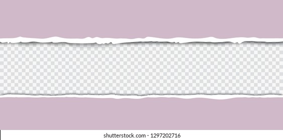 Torn paper frame for text and design. Realistic vector template