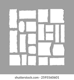 Torn Paper Frames Set – Realistic Ripped Paper Borders Collection