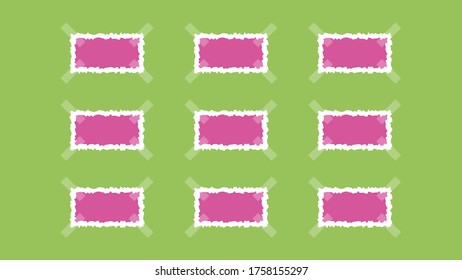 Torn paper is glued with tape