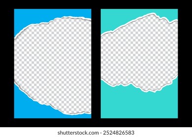 Papel rasgado, elemento de estilo grunge