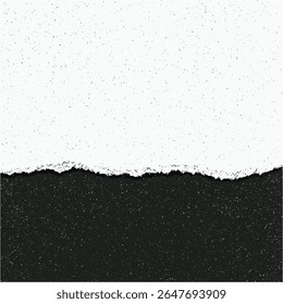 Torn Paper Grunge Texture – Split Black and White Background