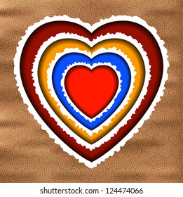 Torn Paper Hearts (EPS10 Vector)