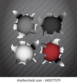 torn paper hole