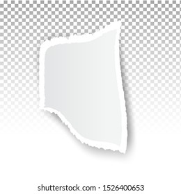 Torn paper holes. Hole in the sheet of paper on a transparent background for web and print