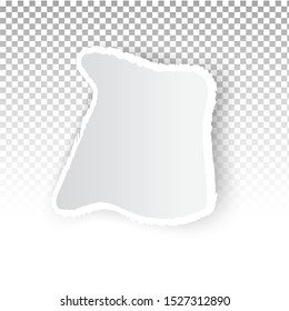 Torn paper holes. Hole in the sheet of paper on a transparent background for web and print