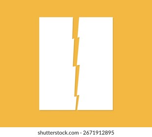 torn paper icon concept design