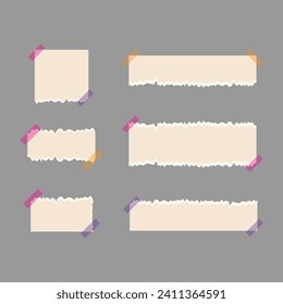 Torn Paper Icon Set Vector Design.