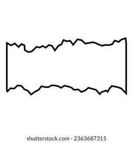 Torn paper icon vector. Torn sheet illustration sign. Piece of paper symbol or logo.