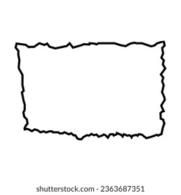 Torn paper icon vector. Torn sheet illustration sign. Piece of paper symbol or logo.