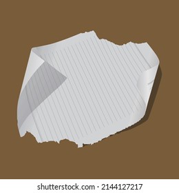 Torn paper illustration design on brown background