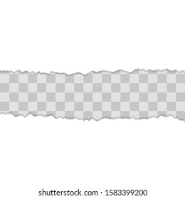 Torn paper illustration with shadow. Vector in flat design