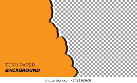 Torn Paper Isolated Background, transparent texture, Vector Illustration.