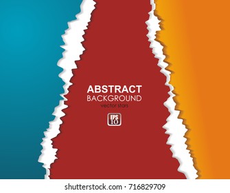 Torn paper layers, vector background with place for text.