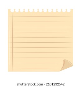 rota papel con icono de líneas