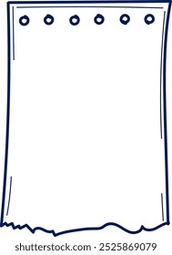 Torn Paper Note Sheet Vector Illustration