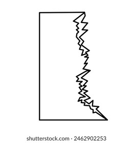 Torn paper note of vector illustration
