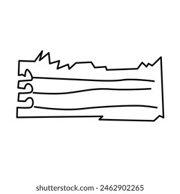 Torn paper note of vector illustration