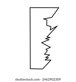 Torn paper note of vector illustration