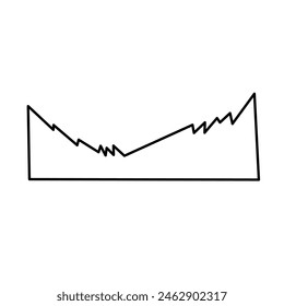 Torn paper note of vector illustration