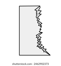 Torn paper note of vector illustration
