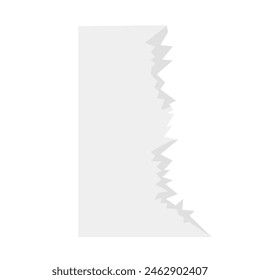 Torn paper note of vector illustration
