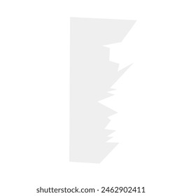 Torn paper note of vector illustration