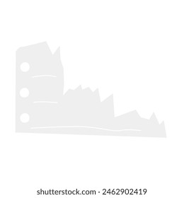 Torn paper note of vector illustration