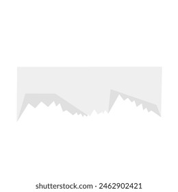 Torn paper note of vector illustration