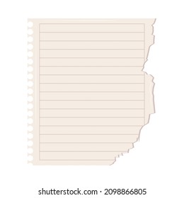 torn paper of notebook icon