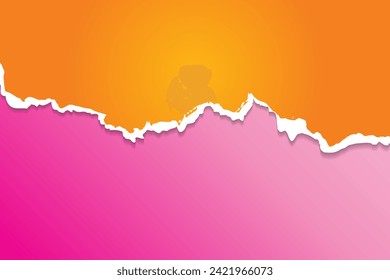 Torn paper on colorful background.	paper texture background.