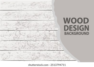 Torn paper on old wooden background vector