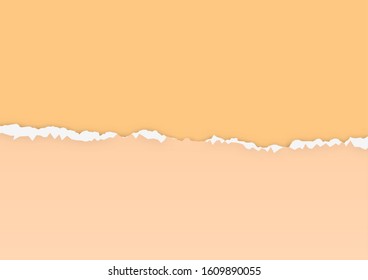 Torn paper on transparent background with space for text. Vector illustration.