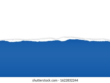 Torn paper on transparent background with space for text. Vector illustration.