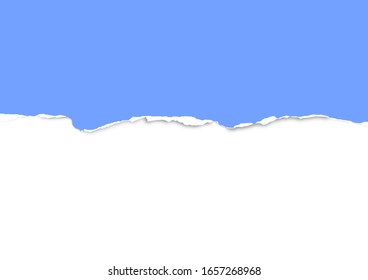 Papel desgarrado sobre fondo transparente con espacio para texto. Ilustración vectorial.