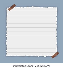 Torn paper piece design background vector