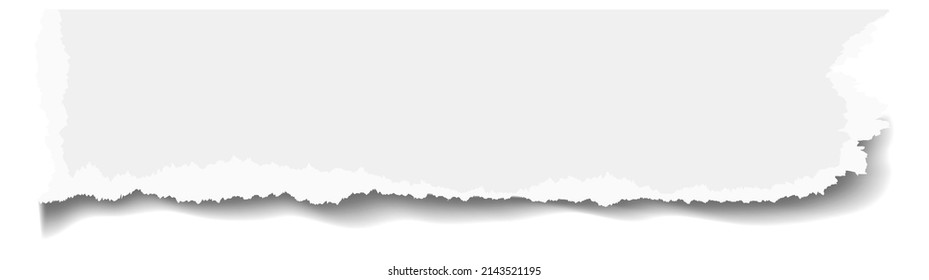 Torn Paper Piece Realistic Shadow Ripped Stock Vector (Royalty Free ...