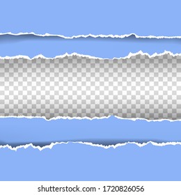 Torn paper pieces background with space for your text. Paper with ripped edges