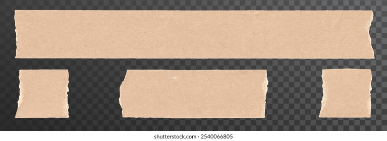 Torn paper pieces vector elements isolated