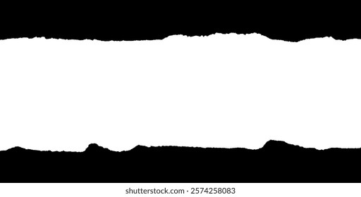 Torn paper pieces vector elements isolated