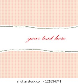Torn Paper Pink Plaid Design
